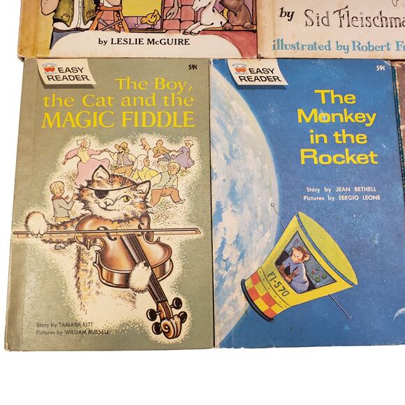 Vintage 1960s Books Bundle Farm Monkey Card Games McBrooms Ghost Easy Reader - Picture 15 of 16